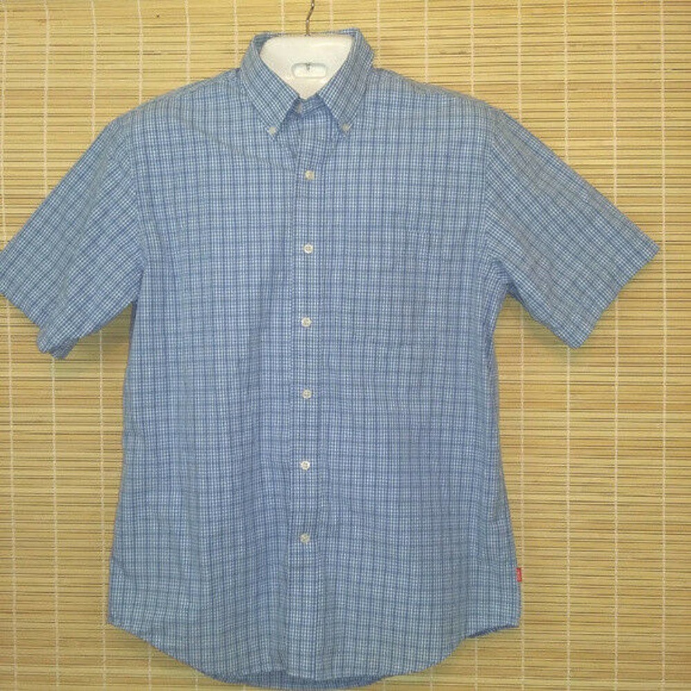 Izod Striped 100% Cotton Button Down Shirt Medium
